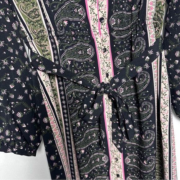 Cupcakes and Cashmere Boho Print Long Sleeve Midi Dress with Belt sz M NWT - Picture 7 of 16